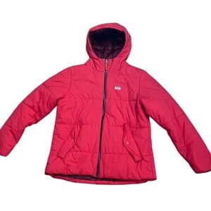 Youth XL REI Puffer Coat Hooded Jacket Size 18 Red/Orange Winter